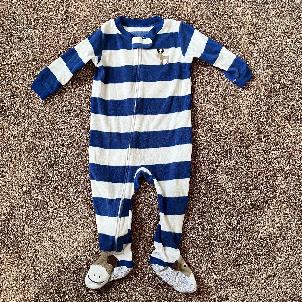 Carter's + 9-Piece Christmas/Holiday Pajama and Clothing Bundle, Size 18 Months